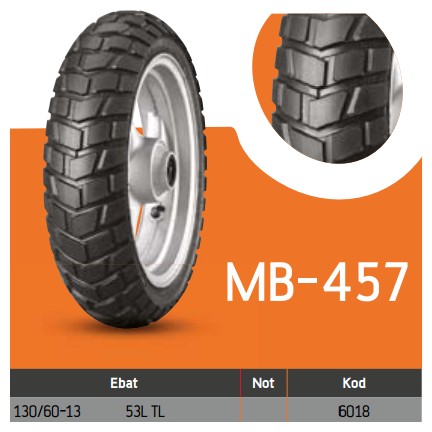 Anlas 130/60-13 MB457 53L TL Scooter Lastiği