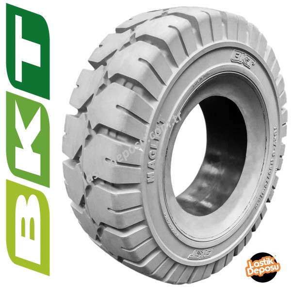 BKT 8.15-15 (28X9-15) Beyaz Dolgu Segmansız Forklift Lastiği Maglift Std