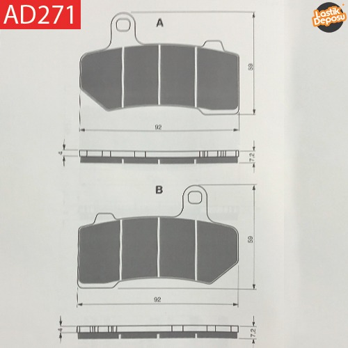 HARLEY DAVIDSON VRSCAW 1130 Fren Balatası Ön Arka Goldfren AD-271