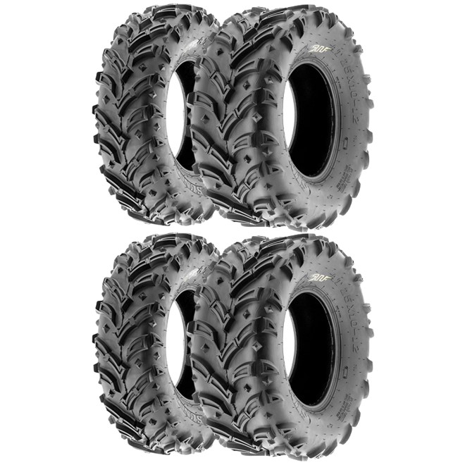 SunF Set 25x8-12 ve 25x10-12 A024 Mud Trail 6Kat Atv Lastik Takımı Ön-Arka