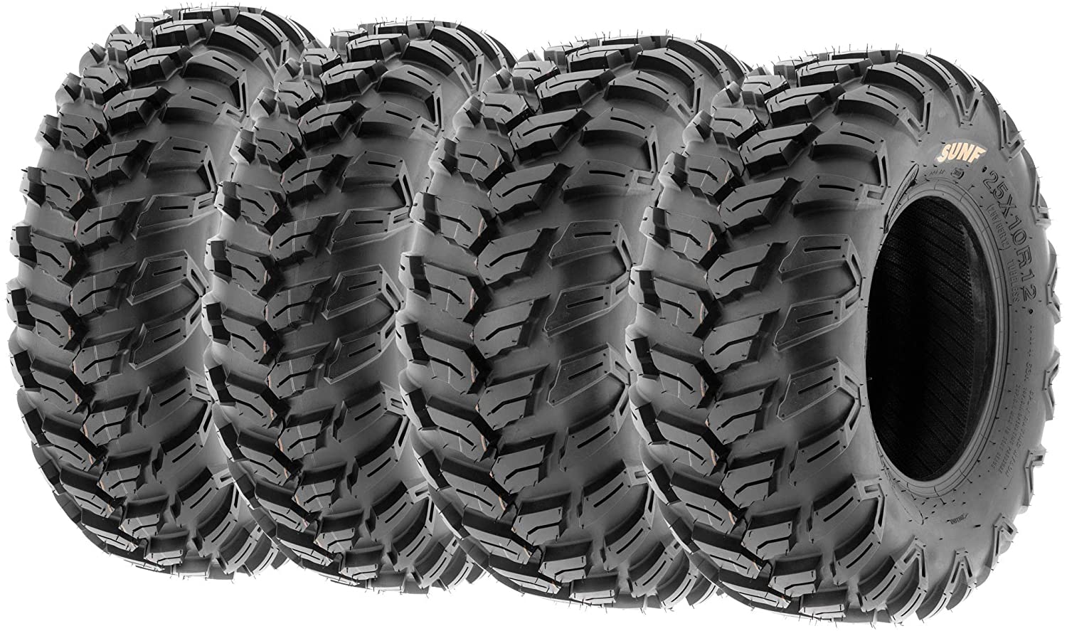 SunF Set 25x8R12 ve 25x10R12 A043 All Trail 6Kat Atv Lastik Takımı Ön-Arka